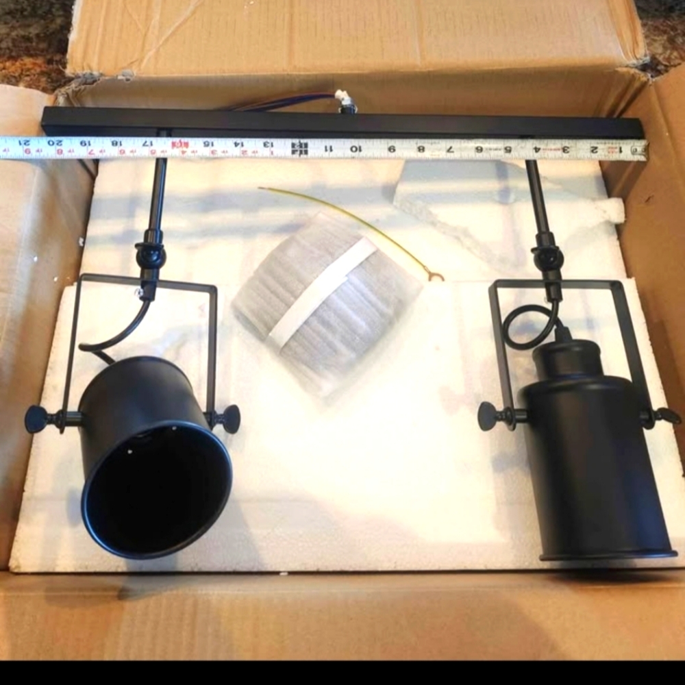 Black Industrial Track Lighting Fixture